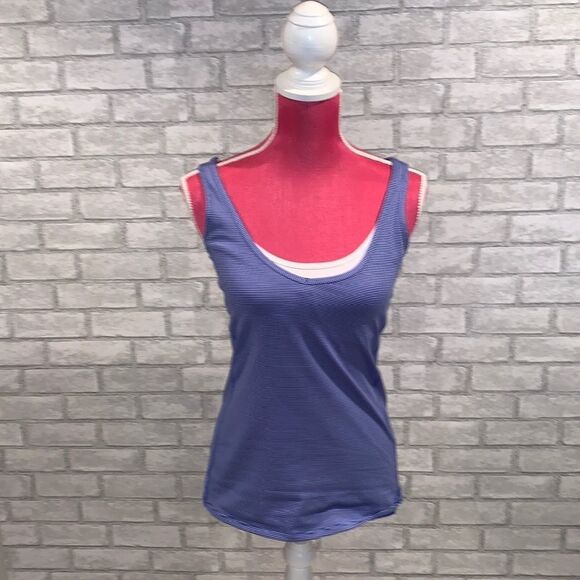 Lucy Striped Cross Strap Tank - Picture 1 of 5